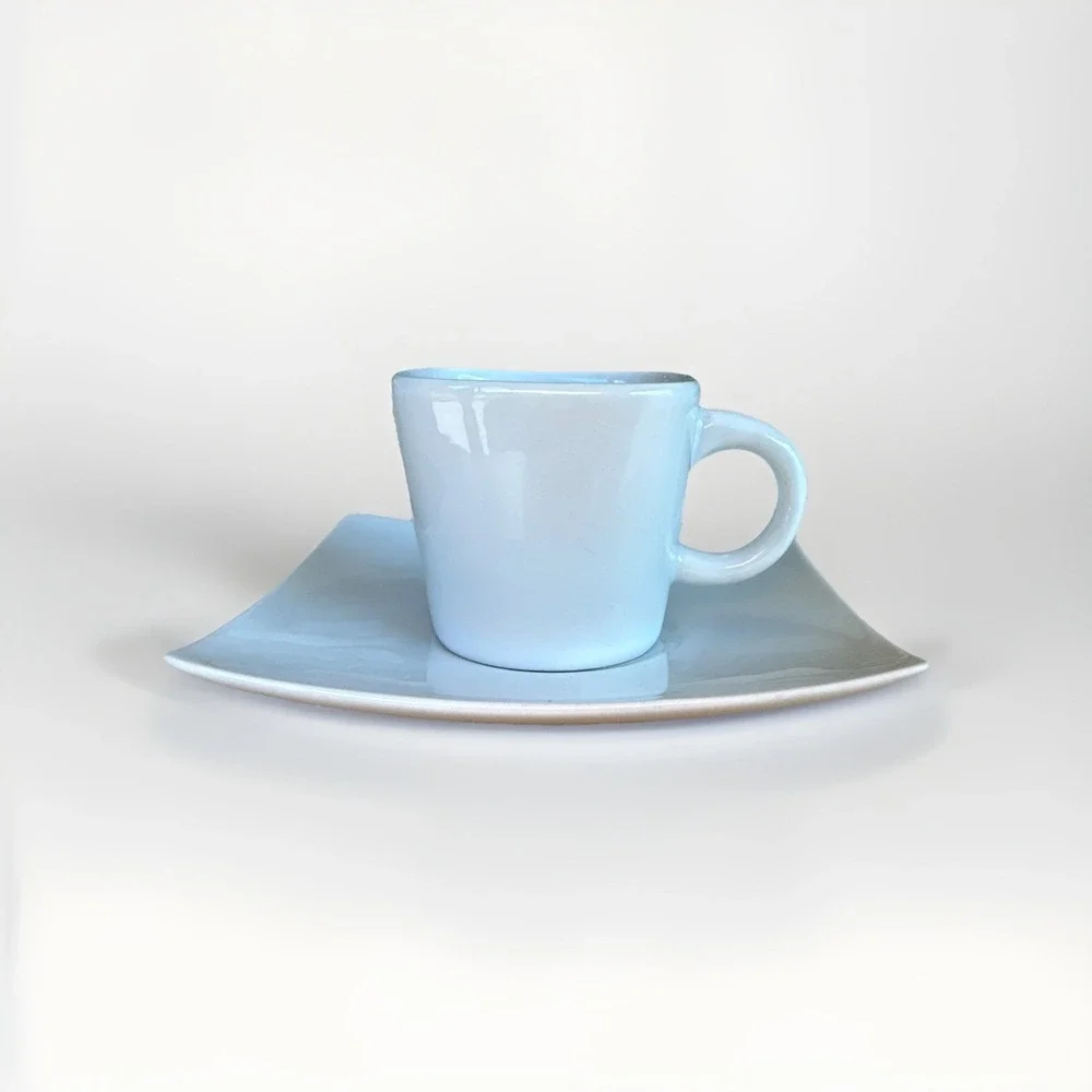 B. Smith Espresso Style Cup And Saucer Square White Coffee Bar‎ Discontinued